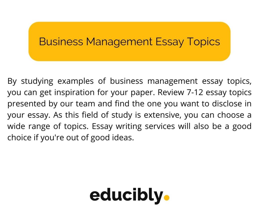 how to start a business management essay