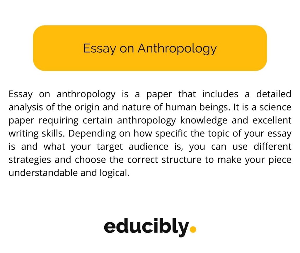 essay on anthropology