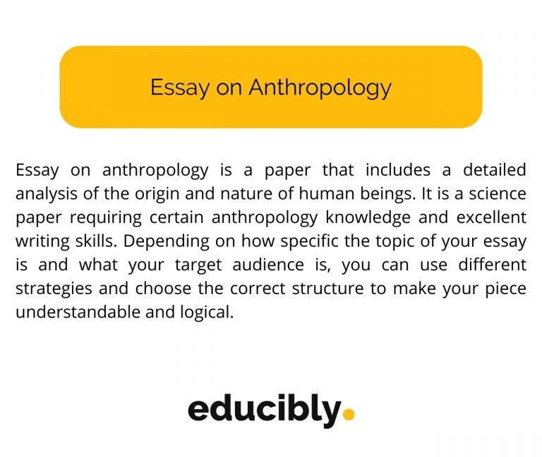 anthropology essay structure