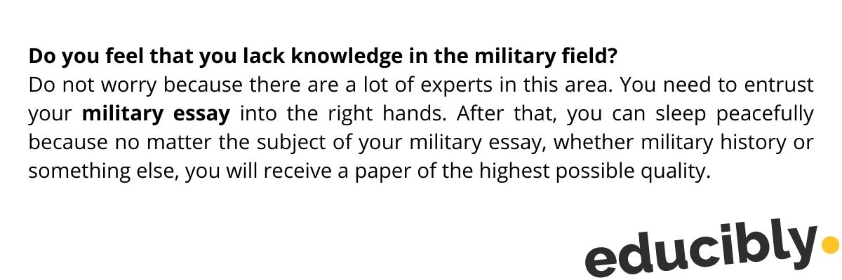 military style essay